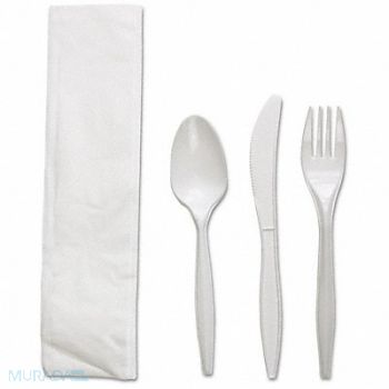 GRAINGER APPROVED Disp Cutlery Set WHI Med Weight PK250, 799LJ7