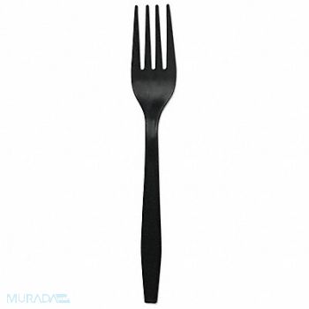 GRAINGER APPROVED Disposable Fork Black Heavy PK1000, 485V97