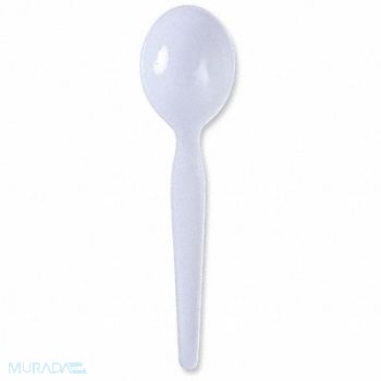 GRAINGER APPROVED Disposable Soup Spoon WH Heavy PK1000, 485W17