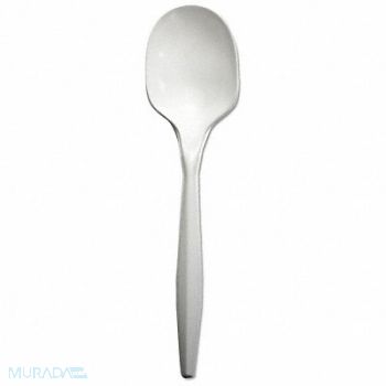 GRAINGER APPROVED Disposable Soup Spoon White Med PK1000, 485V85