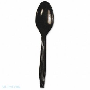 GRAINGER APPROVED Disposable Spoon Black Heavy PK1000, 485W12