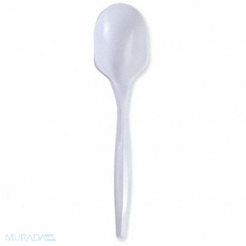 GRAINGER APPROVED Soup Spoon White Med PK1000, 485V90