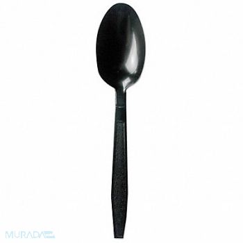 GRAINGER APPROVED Disposable Spoon Black Heavy PK1000, 485V98