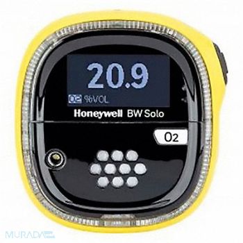 BW TECHNOLOGIES Single Gas Detector Black/Yellow 2-5/8 H, 497A94