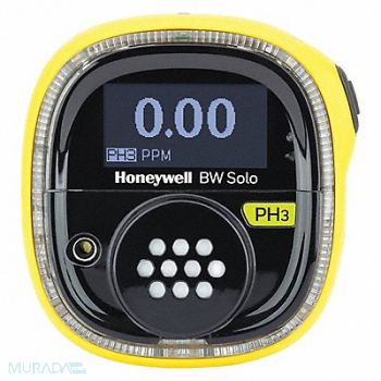 BW TECHNOLOGIES Single Gas Detector Black/Yellow 2-5/8 H, 497A96