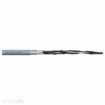 CHAINFLEX Run Tray Cable Copper 10 AWG Silver Gry, 801JE2