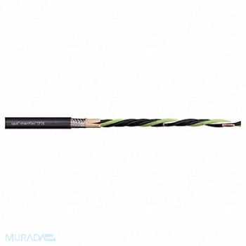 CHAINFLEX Power Cable for VFD PVC 1.69 in dia Blk, 801M06