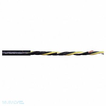 CHAINFLEX Power Cable TPE 0.65 in dia Signal Black, 801M07