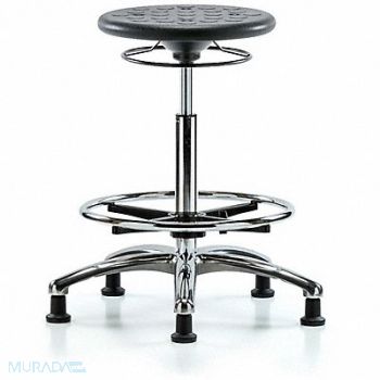 BLUE RIDGE ERGONOMICS Cleanroom Polyurethane Stool Black, 797R28