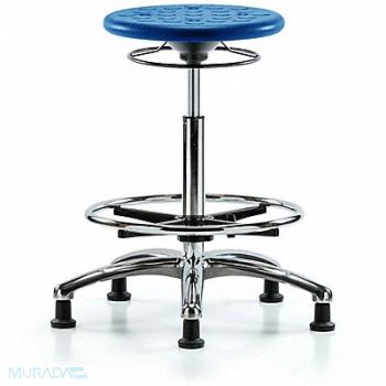 BLUE RIDGE ERGONOMICS Cleanroom Polyurethane Stool Blue, 797R29