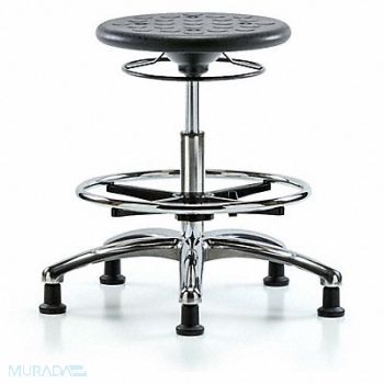 BLUE RIDGE ERGONOMICS Cleanroom Polyurethane Stool Black, 797R32