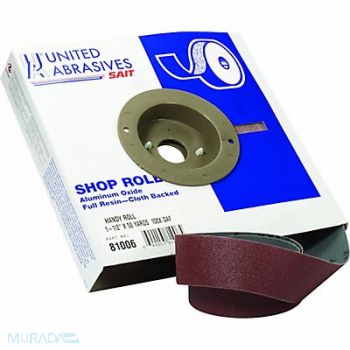 UNITED ABRASIVES-SAIT Abrasive Roll 1-1/2 W x150 ft L 120G J, 303X11