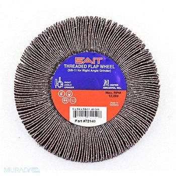 UNITED ABRASIVES-SAIT Flap Wheel 4.5 D 5/8-11 Arbor 120 Grit, 22PT52