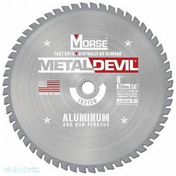 MORSE Circular Saw Blade 8 dia Blade 56 Teeth, 798HD7