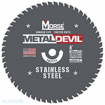 MORSE Circular Saw Blade 8 dia Blade 56 Teeth, 798HD6