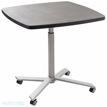NATIONAL PUBLIC SEATING Cafe Table Silver Frame Square 36 in W, 49CV70