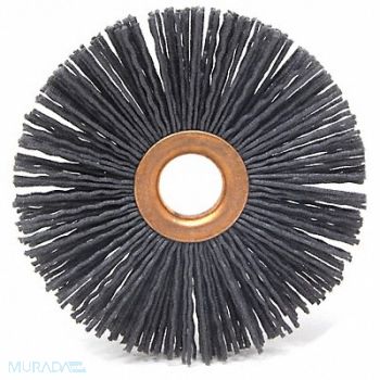 BRUSH RESEARCH MFG. Wheel Brush 4 dia Abrasive Nylon, 40AK10