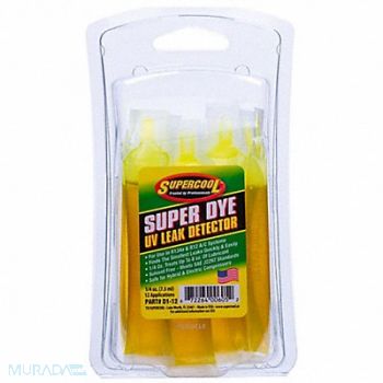 SUPERCOOL A/C Leak Detection Dye .25 Oz PK12, 4LTU9