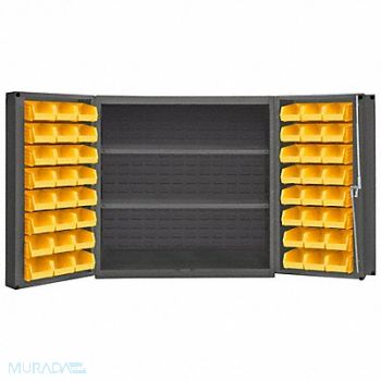 DURHAM MFG Bin Cabinet 36 x36 x24 Gray 48YlwBns, 33VE22