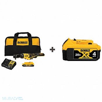 STANLEY BLACK DECKER Ratchet Cordless 20V 3/8 Bonus Battery, 385XR9