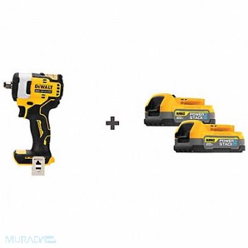 STANLEY BLACK DECKER Cordless Impact Wrench 1/2 Battery, 385XP9