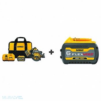 DEWALT Circular Saw Kit 7-1/4 Bonus Battery, 387ZP3