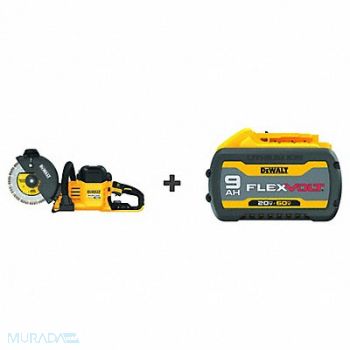 DEWALT Concrete Saw 9 60V Bonus Battery, 387ZN9