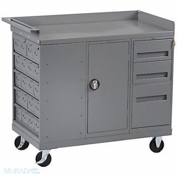 TENNSCO Mobile Cabinet Bench Steel 48 W 25 D, 6YE41