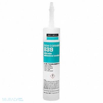 DOW CORNING Silicone Adhesive Sealant Blue 839, 53DC45