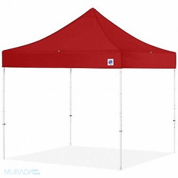 E-Z UP Portable Shelter Red 8 ft W 8 ft L, 800HZ1