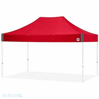 E-Z UP Portable Shelter Red 10 ft W 15 ft L, 800J02