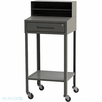 GREENE MANUFACTURING INC. Mobile Shop Desk Gray 52 Overall Height, 422X01