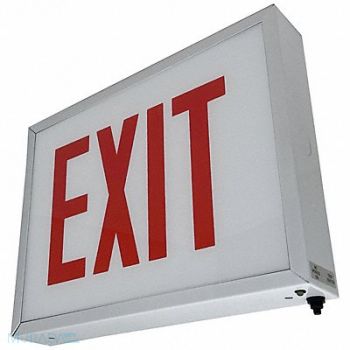 BIG BEAM Exit Sign LED Red Letter Color 1 Face, 783HN3