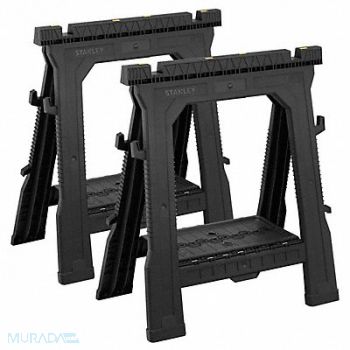 STANLEY Sawhorse Plastic 1000 Capacity (Lb.) PK2, 45JX49