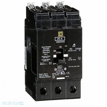 SQUARE D Circuit Breaker 25A Bolt On 277/480V 3P, 3TW39