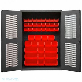 DURHAM MFG Bin Cabinet 72 x48 x24 Gray 42RedBns, 36FA23