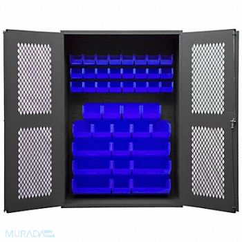 DURHAM MFG Bin Cabinet 72 x48 x24 Gray 42BlueBns, 36FA24
