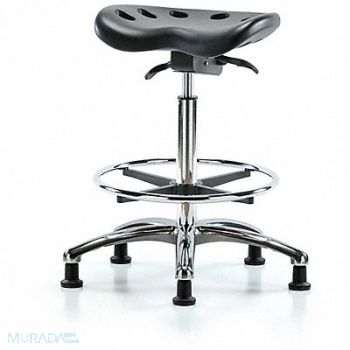 BLUE RIDGE ERGONOMICS ESD Tractor Stool 300 lb Cap. Black, 797PV0