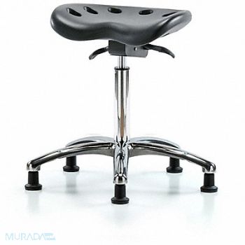 BLUE RIDGE ERGONOMICS ESD Tractor Stool 300 lb Cap. Black, 797PV4