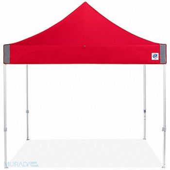 E-Z UP Shelter Red 10 ft W 10 ft L, 800J23