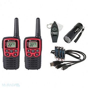MIDLAND Portable Two Way Radios 0.5W 22 Ch, 49VZ83