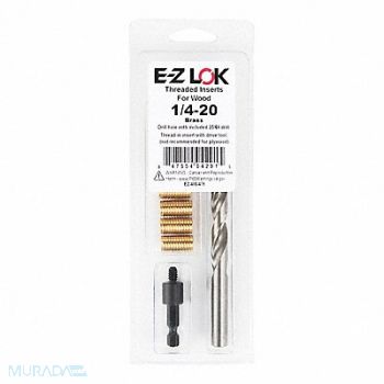 GRAINGER APPROVED Threaded Insert for Wood, 807TU0