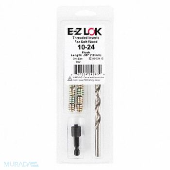 GRAINGER APPROVED Threaded Insert for Soft Wood, 807TX7