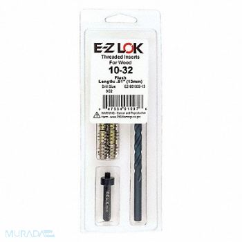 GRAINGER APPROVED Threaded Insert for Soft Wood, 807TY0