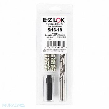 GRAINGER APPROVED Threaded Insert for Soft Wood, 807TY6