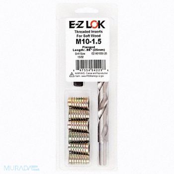 GRAINGER APPROVED Threaded Insert for Soft Wood, 807TZ9