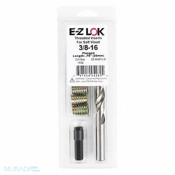 GRAINGER APPROVED Threaded Insert for Soft Wood, 807U06