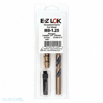 GRAINGER APPROVED Threaded Insert for Soft Wood, 807U08