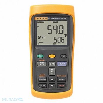 FLUKE Thermocouple Thermometer 2 Input, 6MRN3