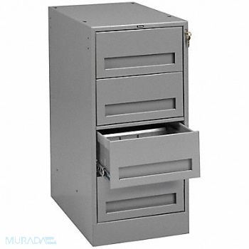 TENNSCO Drawer Pedestal 15 W x 24 D x 32 H Gray, 8TP82